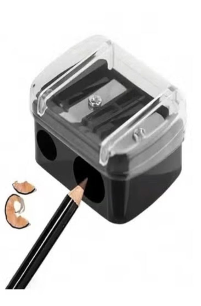 براية مكياج مزدوجة عالية الجودة – أداة شحذ احترافية لأقلام التجميل (قد يختلف اللون) - Image 1